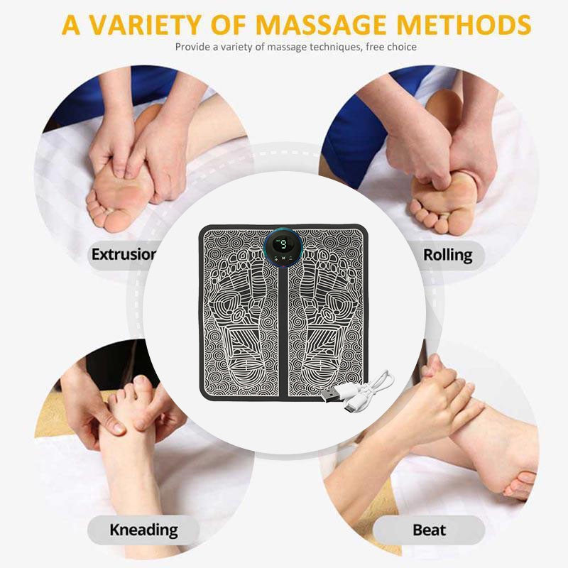 EMS Foot Massager Mat β Electric Foot Massage Pad with 9 Intensity Levels & 6 Modes