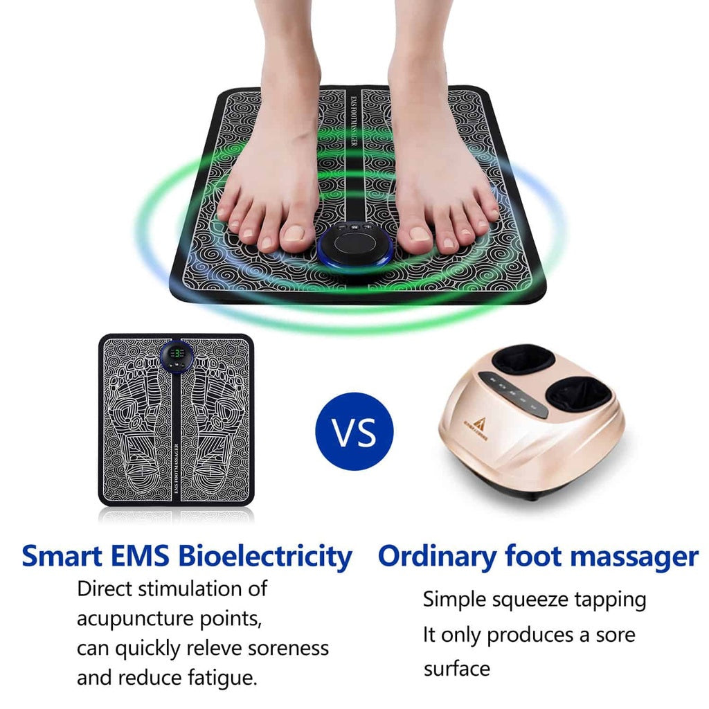 EMS Foot Massager Mat – Electric Foot Massage Pad with 9 Intensity Levels & 6 Modes