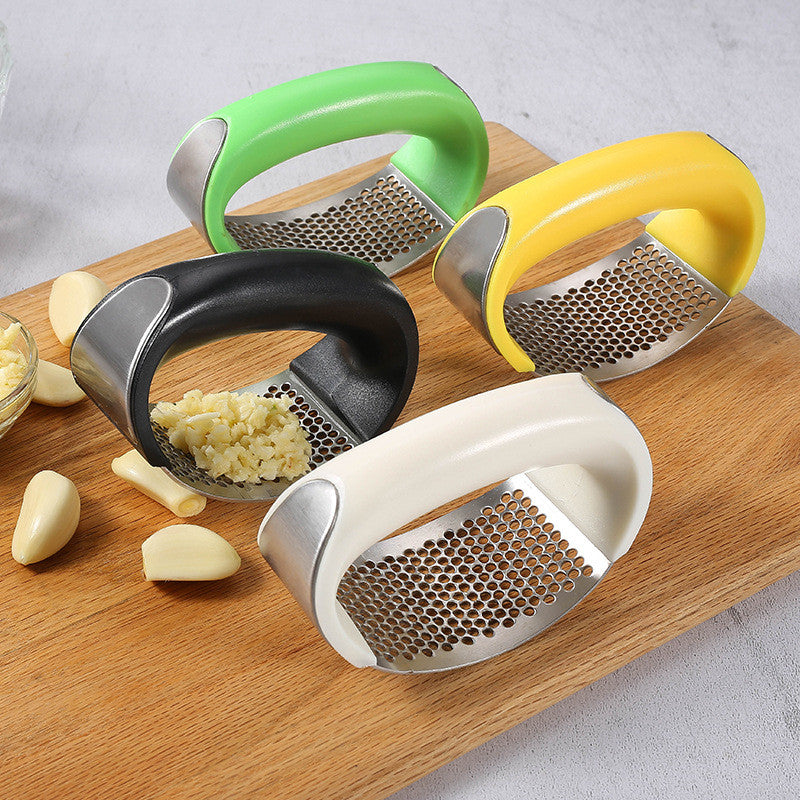 Stainless Steel Garlic Press Rocker | Easy Garlic Crusher & Mince