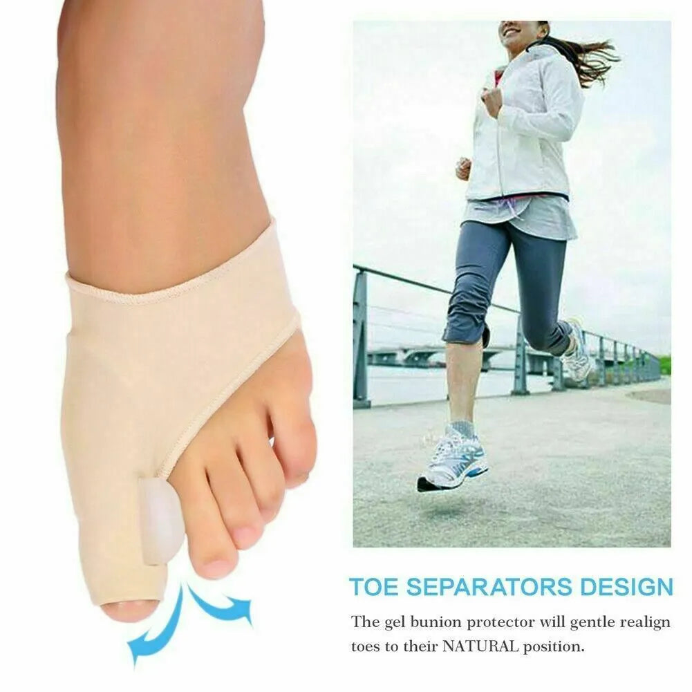Bunion Corrector Socks with Toe Separator | Soft Gel Foot Support & Toe Alignment Sleeves