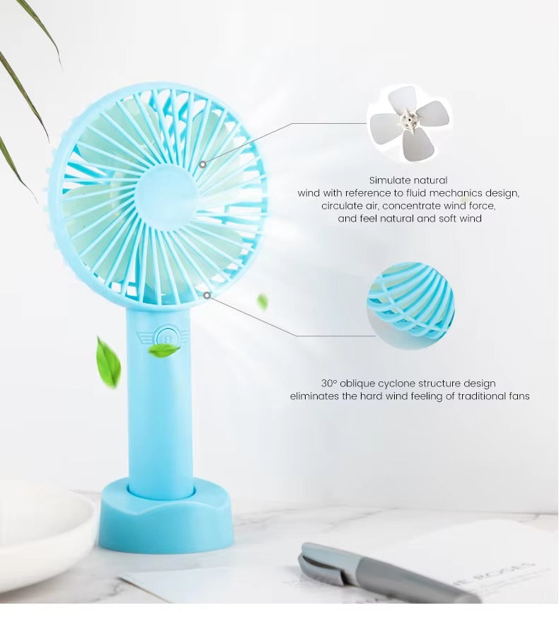 Portable USB Rechargeable Bladeless Mini Fan | 3-Speed Handheld Air Cooler