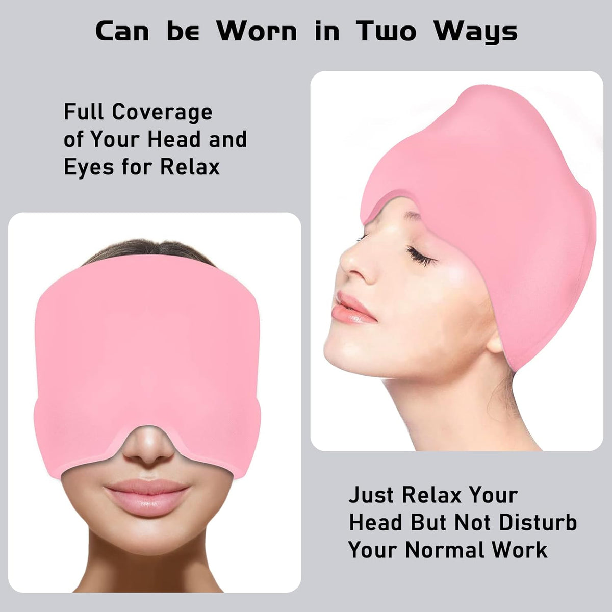 Reusable Migraine Relief Cap | Hot & Cold Gel Headache Therapy Cap with Storage Box