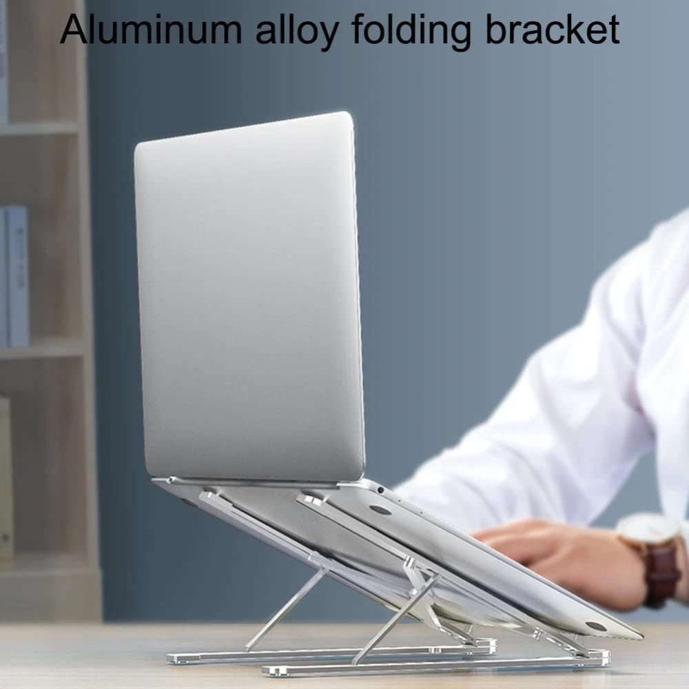 Adjustable Folding Steel Laptop Stand | Portable Multi-Angle Ergonomic Notebook