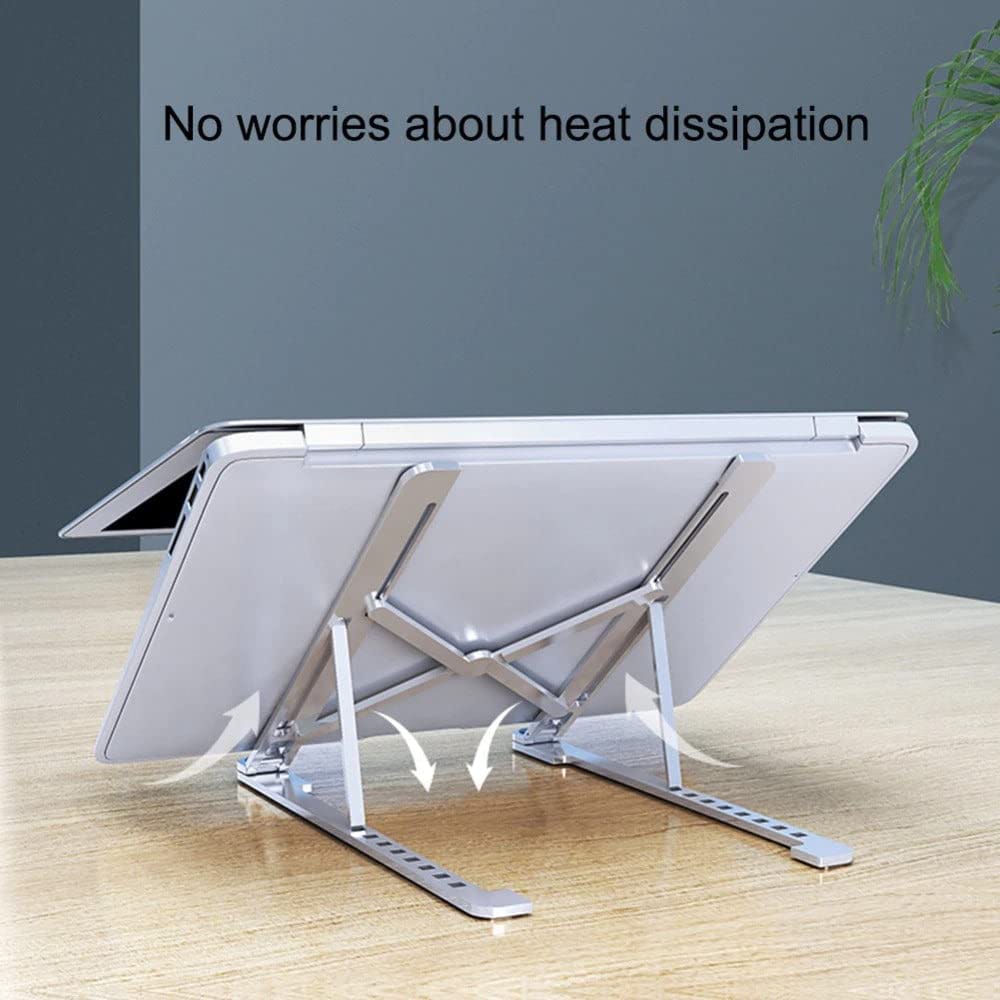 Adjustable Folding Steel Laptop Stand | Portable Multi-Angle Ergonomic Notebook