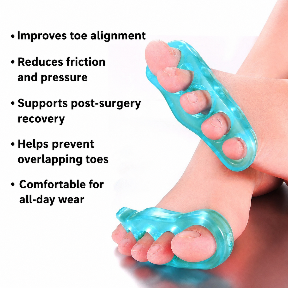 Reusable Gel Toe Separators | Silicone Toe Straighteners for Toe Alignment