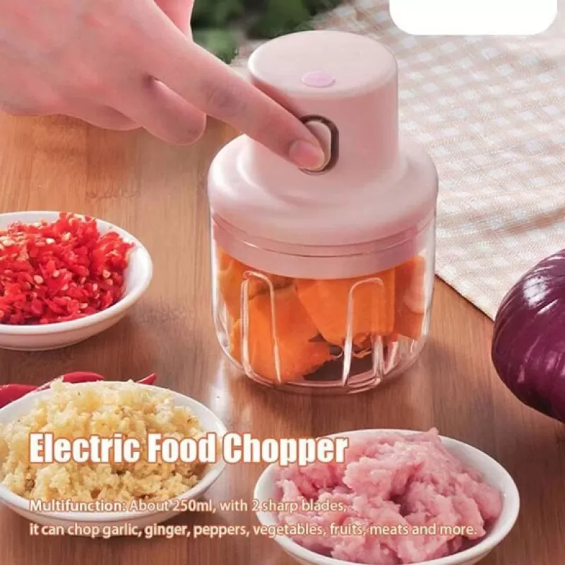 USB Rechargeable Mini Food Chopper | Electric Garlic & Vegetable Grinder