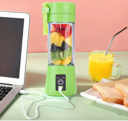 Portable 6-Blade Rechargeable Juicer Blender 380ml | Mini Smoothie & Juice Make