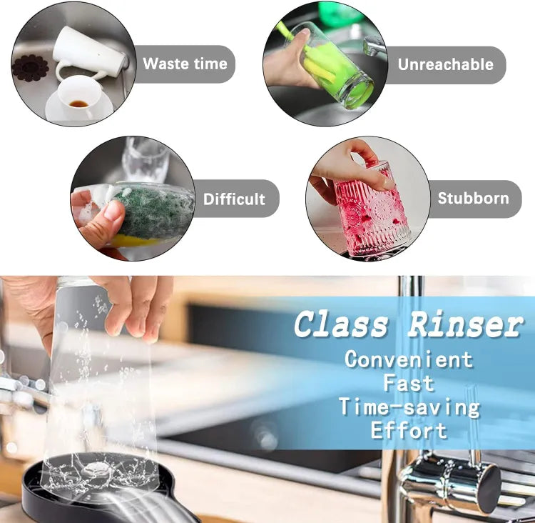 Stainless Steel Kitchen Sink Glass Rinser & Cup Washer