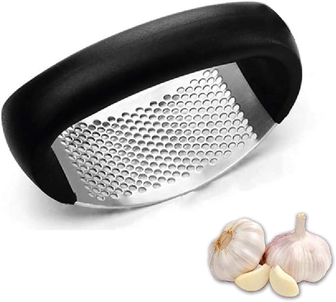 Stainless Steel Garlic Press Rocker | Easy Garlic Crusher & Mince