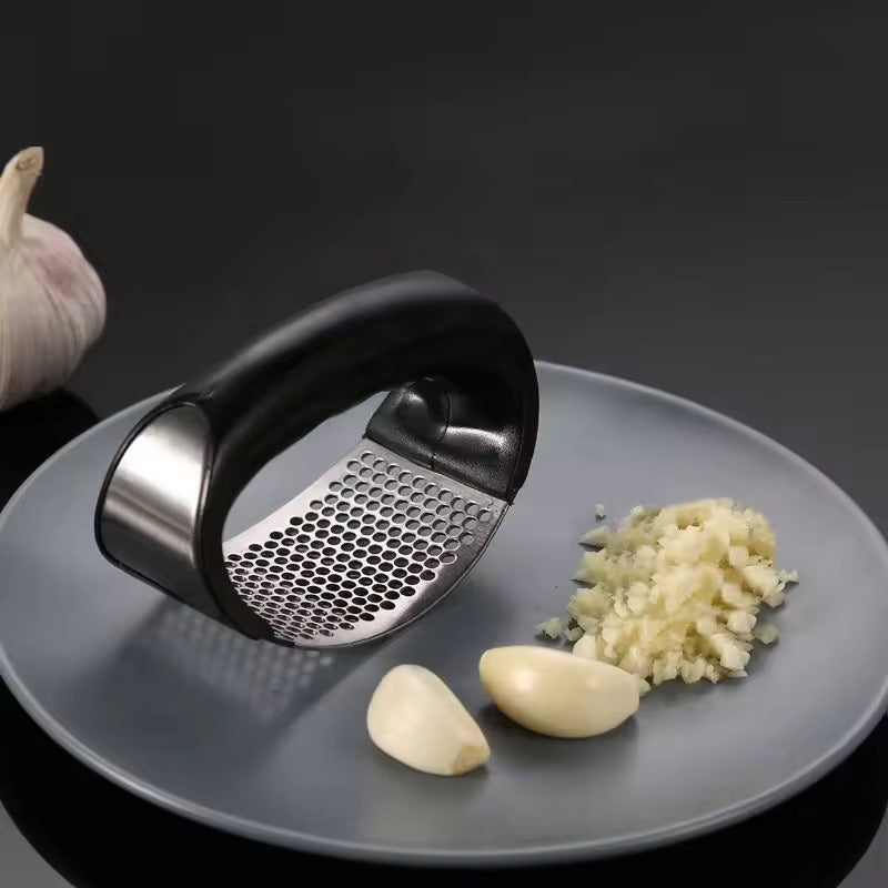 Stainless Steel Garlic Press Rocker | Easy Garlic Crusher & Mince