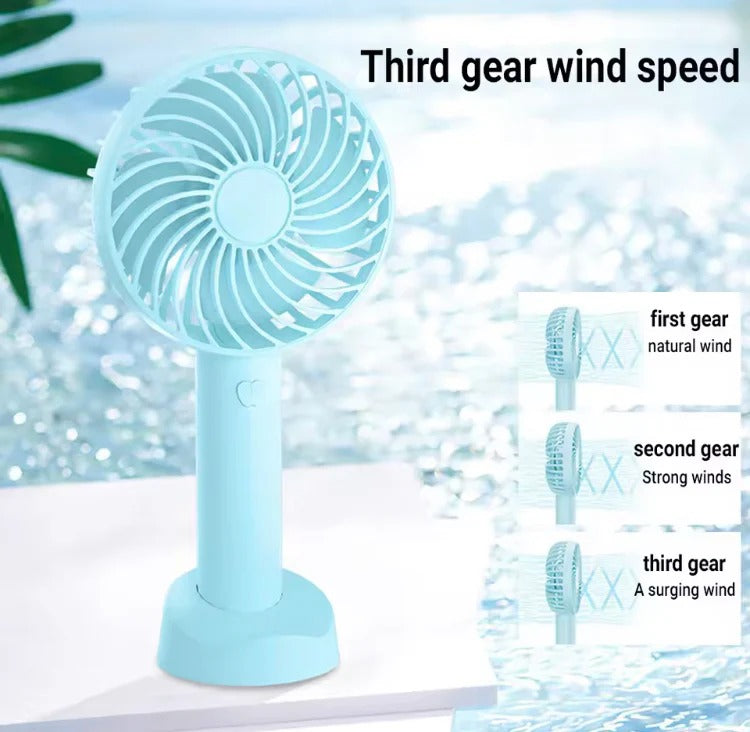 Portable USB Rechargeable Bladeless Mini Fan | 3-Speed Handheld Air Cooler