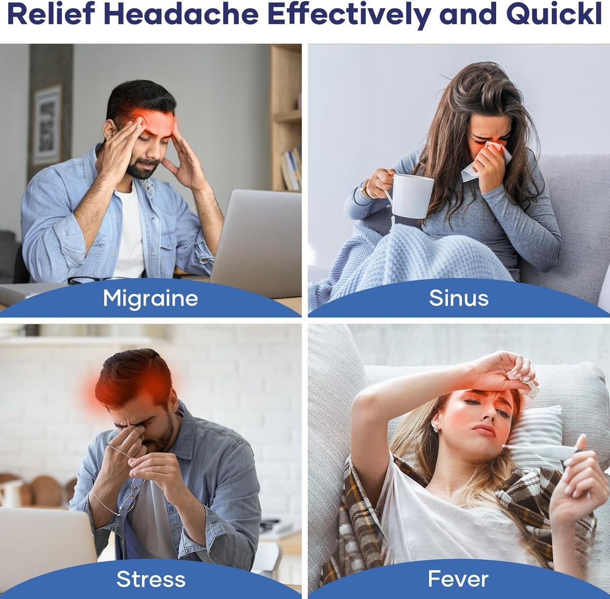 Reusable Migraine Relief Cap | Hot & Cold Gel Headache Therapy Cap with Storage Box