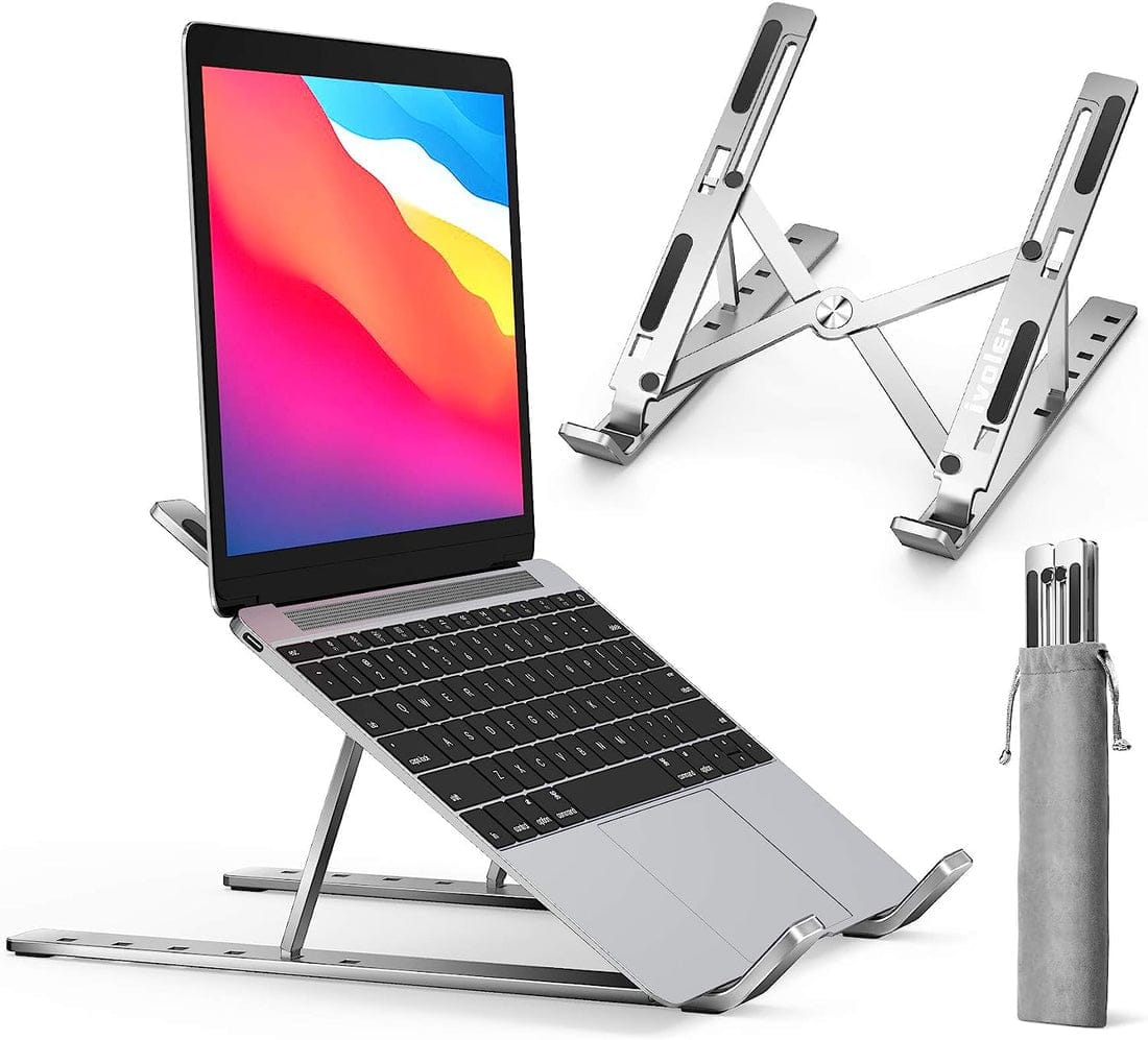 Adjustable Folding Steel Laptop Stand | Portable Multi-Angle Ergonomic Notebook