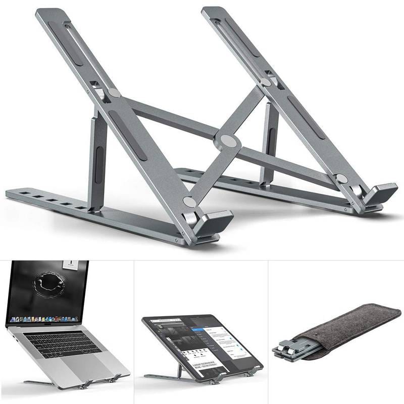 Adjustable Folding Steel Laptop Stand | Portable Multi-Angle Ergonomic Notebook