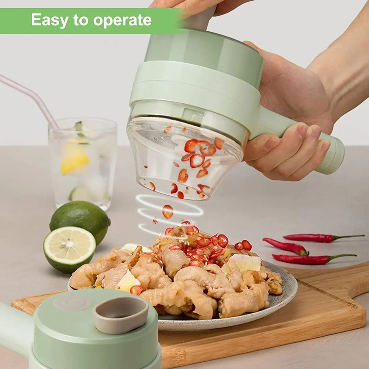 Electric Handheld Vegetable Cutter | Multifunctional Food Chopper & Kitchen Slicer