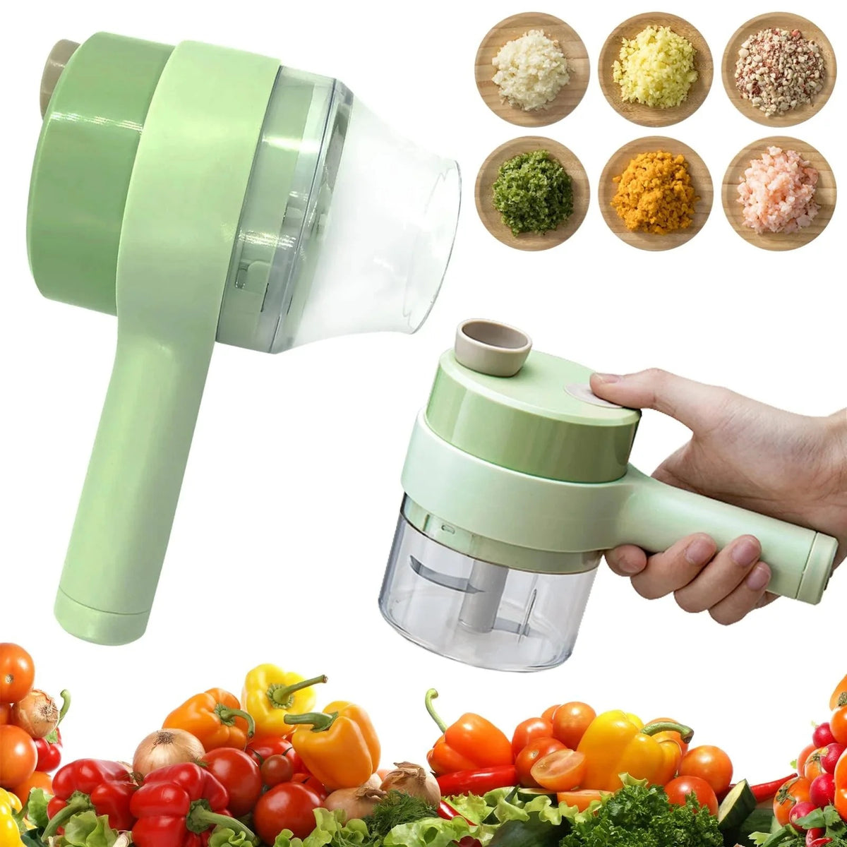 Electric Handheld Vegetable Cutter | Multifunctional Food Chopper & Kitchen Slicer