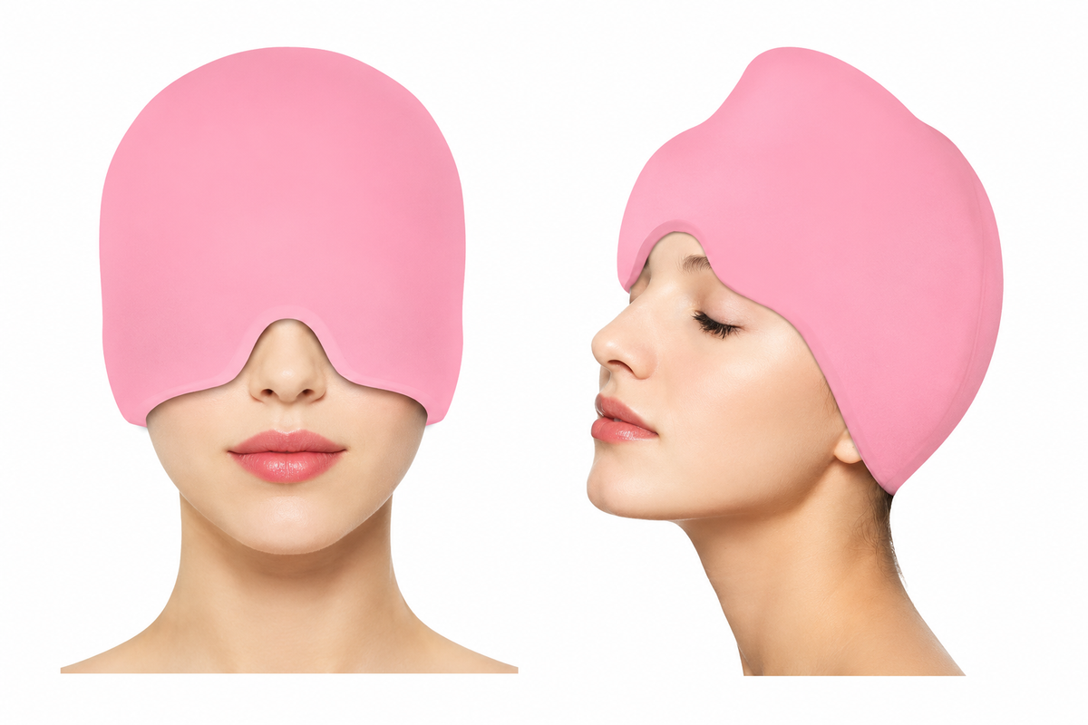 Reusable Migraine Relief Cap | Hot & Cold Gel Headache Therapy Cap with Storage Box