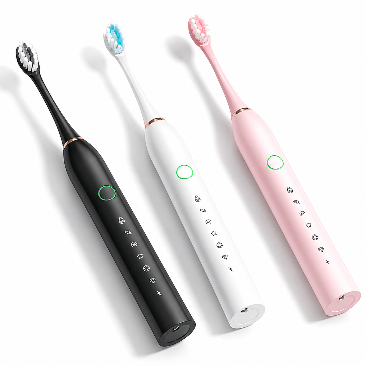 X-3 Sonic Rechargeable Electric Toothbrush with 2 Extra Brush Heads